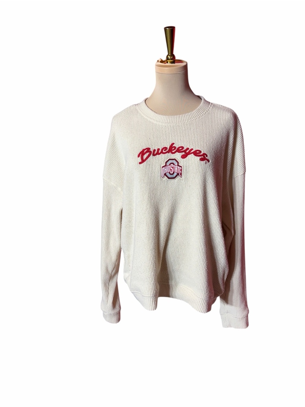 Ohio State Buckeyes Cream Crewneck Sweatshirt